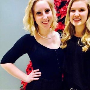 AMERICAN EAGLE Women’s Black Cotton Ribbed Henley Top Size S